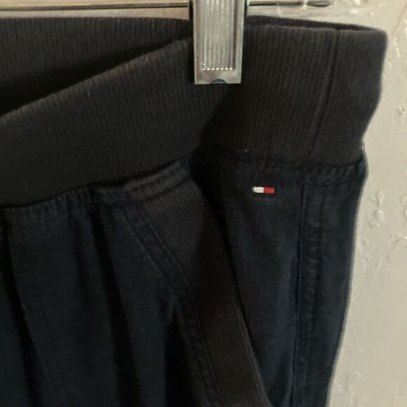 Tommy Hilfiger  Pants M Women Blue Joggers Cargo Linen Ankles Drawstring Zip - Picture 3 of 5